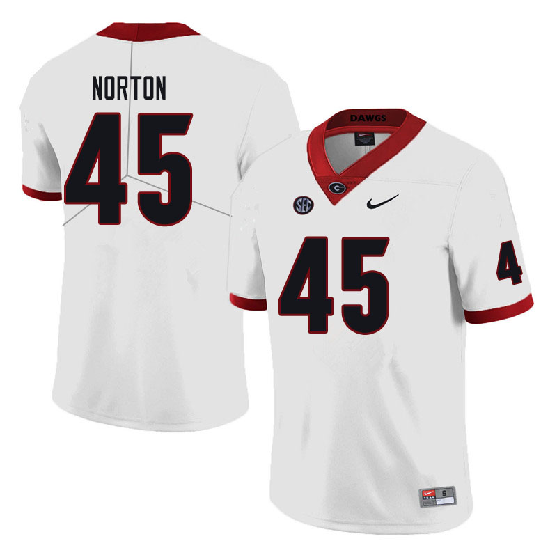 Georgia Bulldogs #45 Bill Norton College Football Jerseys Sale-Black